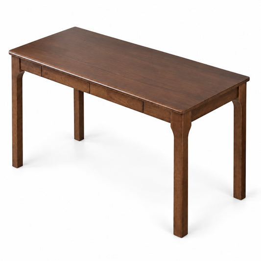 Walnut-Colored 47-Inch Solid Wood Desk