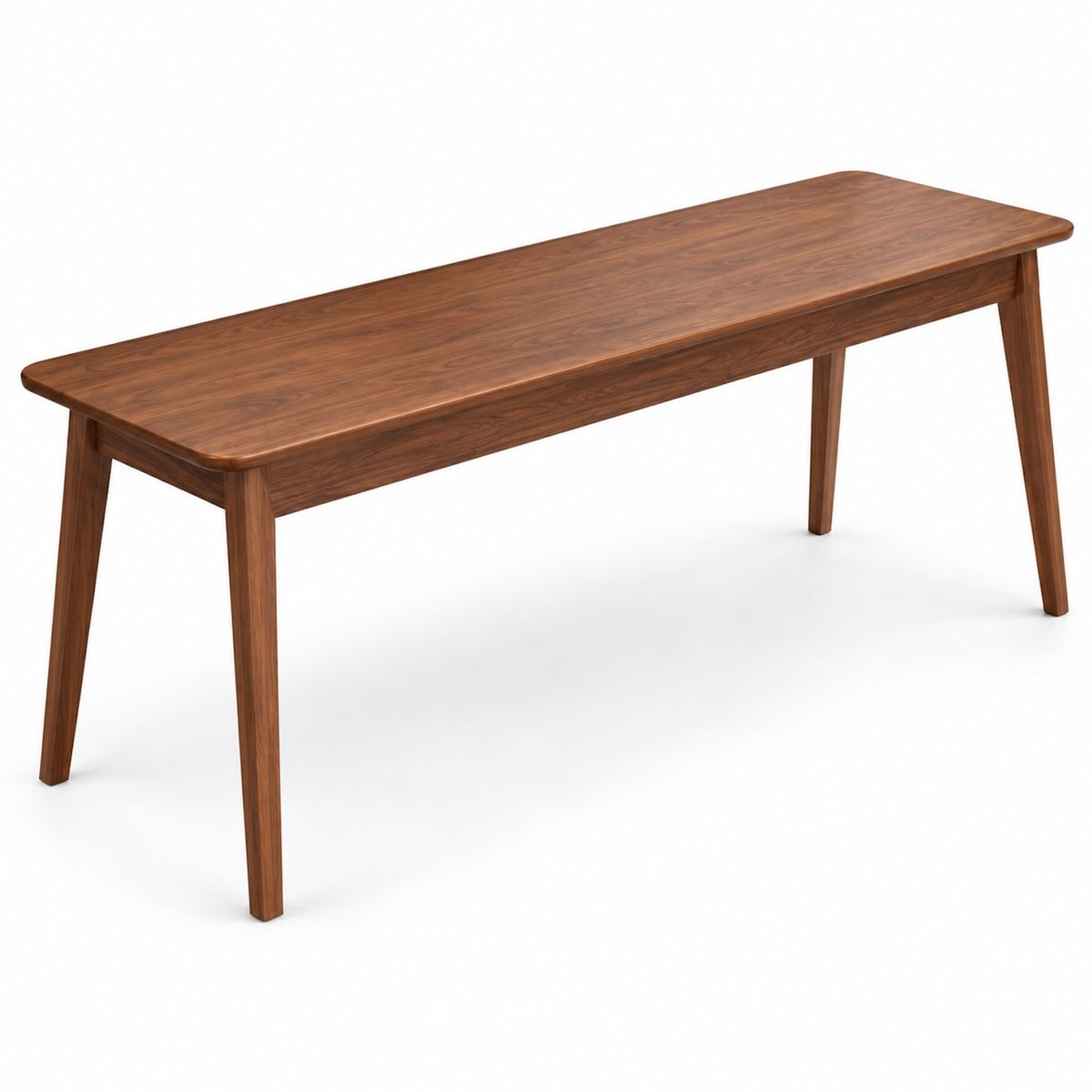 Walnut 63-Inch Desk with Rounded Corners